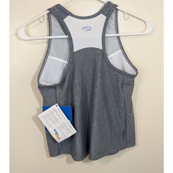 Brooks Power Pro Shimmel Dry Force Gray Tank Top Run Athletic Size Medium - Picture 2 of 10